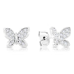 Load image into Gallery viewer, SO SEOUL Caria 3D Butterfly Diamond Simulant Cubic Zirconia Stud Earrings
