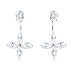 Load image into Gallery viewer, SO SEOUL Callista Curved Earrings with Marquise-Cut and Round Cubic Zirconia Diamond Simulants
