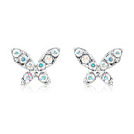 Load image into Gallery viewer, SO SEOUL Caria Butterfly Aurore Boreale Austrian Crystal Stud Earrings
