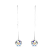 SO SEOUL Bella Aurore Boreale or Light Sapphire Shimmer Swarovski® Crystal Fancy Earwire Earrings
