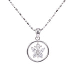 Load image into Gallery viewer, SO SEOUL Caria Butterfly Circle Diamond Simulant Cubic Zirconia Pendant Necklace

