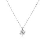 Load image into Gallery viewer, SO SEOUL White Square Swarovski® Crystal 3D Cube Pendant Necklace
