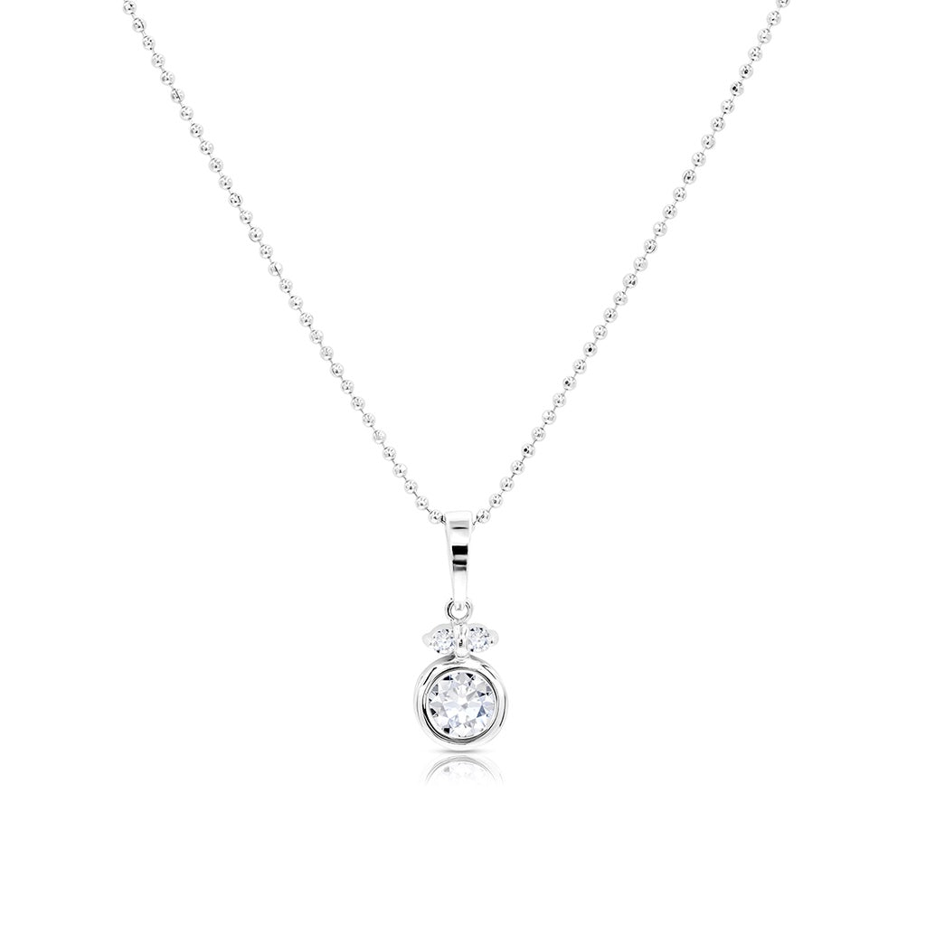SO SEOUL Callista Perfume Bottle Design Diamond Simulant Cubic Zirconia Drop Hoop Earrings and Pendant Necklace Set