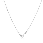 SO SEOUL Rhodium-Plated Adjustable Ball-Bar Chain Necklace 45cm/18inch to 66cm/26inch