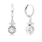 Load image into Gallery viewer, SO SEOUL Callista Perfume Bottle Design Diamond Simulant Cubic Zirconia Drop Hoop Earrings and Pendant Necklace Set
