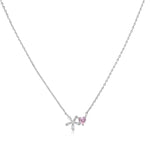 Load image into Gallery viewer, SO SEOUL Leilani Floral Pink Simulated Diamond Zirconia Stud Earrings and Necklace Set
