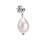 Load image into Gallery viewer, SO SEOUL Elegant White Baroque Freshwater Pearl Drop Earrings
