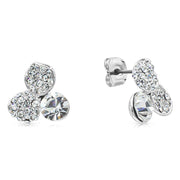 SO SEOUL Glimmering Petal Austrian Crystal Stud Earrings