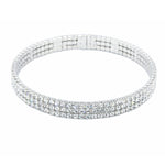 Load image into Gallery viewer, SO SEOUL Chiara Triple-Row White Austrian Crystal Open-End Bangle
