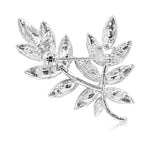 Load image into Gallery viewer, SO SEOUL Ioni Cherry Blossom Brooch - Aurore Boreale Austrian Crystal Accented Leaf Design with Secure Rollover Clasp
