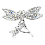 Load image into Gallery viewer, SO SEOUL Leilani Dragonfly Brooch with Aurore Boreale Crystals and Rollover Clasp – Perfect Gift for Mom
