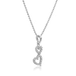 Load image into Gallery viewer, SO SEOUL Amora Twin Hearts Pendant - Luminous Diamond Simulant Cubic Zirconia Necklace
