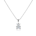 Load image into Gallery viewer, SO SEOUL Charming Teddy Bear Diamond Simulant Cubic Zirconia Pendant Necklace
