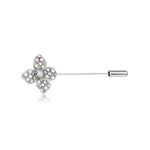 Load image into Gallery viewer, SO SEOUL Leilani Aurore Boreale Crystal Four-Petal Lapel Pin
