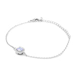 Load image into Gallery viewer, SO SEOUL Adjustable Bracelet with Halo Cushion-Cut Square Simulated Diamond Cubic Zirconia
