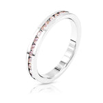 Load image into Gallery viewer, SO SEOUL Chiara Classic Ring with Aurore Boreale, Pink, and Blue Austrian Crystal Encrusted Single Row Band
