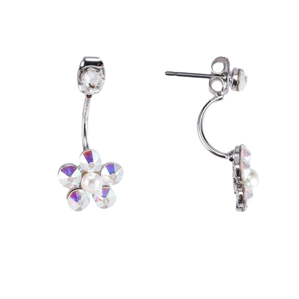 SO SEOUL Leilani Blossom Swarovski® Crystal Aurore Boreale Dangle Earring Jackets