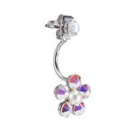 Load image into Gallery viewer, SO SEOUL Leilani Blossom Swarovski® Crystal Aurore Boreale Dangle Earring Jackets
