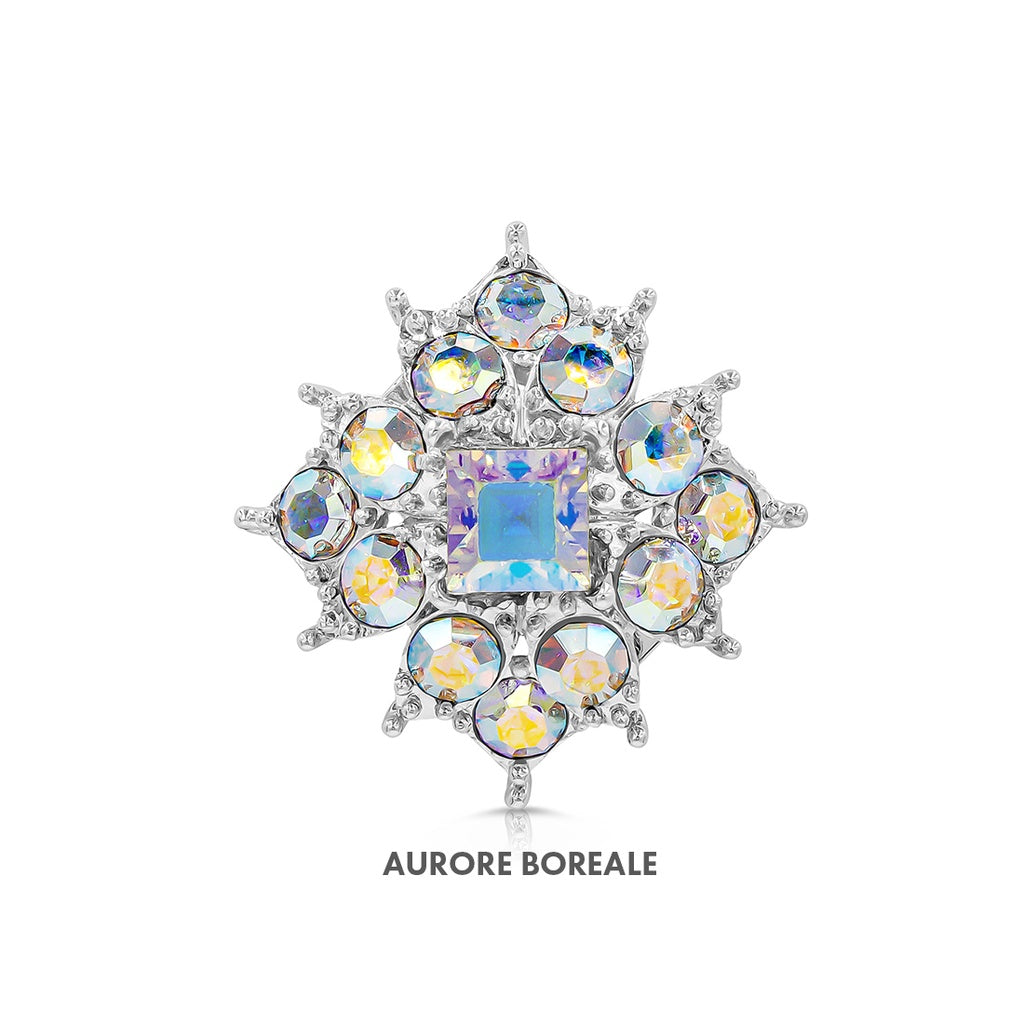 SO SEOUL Julian Vintage-Inspired Burst Brooch with Austrian Crystals and Kerongsang Pin for Hijabs