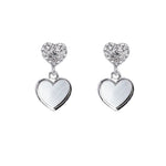 Load image into Gallery viewer, SO SEOUL Claire Heart-Shaped Mother of Pearl and Austrian Crystal Earrings and Necklace Set
