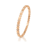 Load image into Gallery viewer, SO SEOUL Honeycomb Design Rose Gold Bangle with Diamond Simulant Cubic Zirconia Accents
