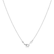 SO SEOUL Rhodium Timeless 45cm/18inch - 73cm/29inch Ball Chain Necklace