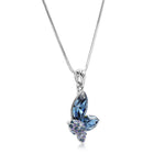 Load image into Gallery viewer, SO SEOUL Caria Butterfly Moonlight and Montana Swarovski® Crystal Pendant Chain Necklace
