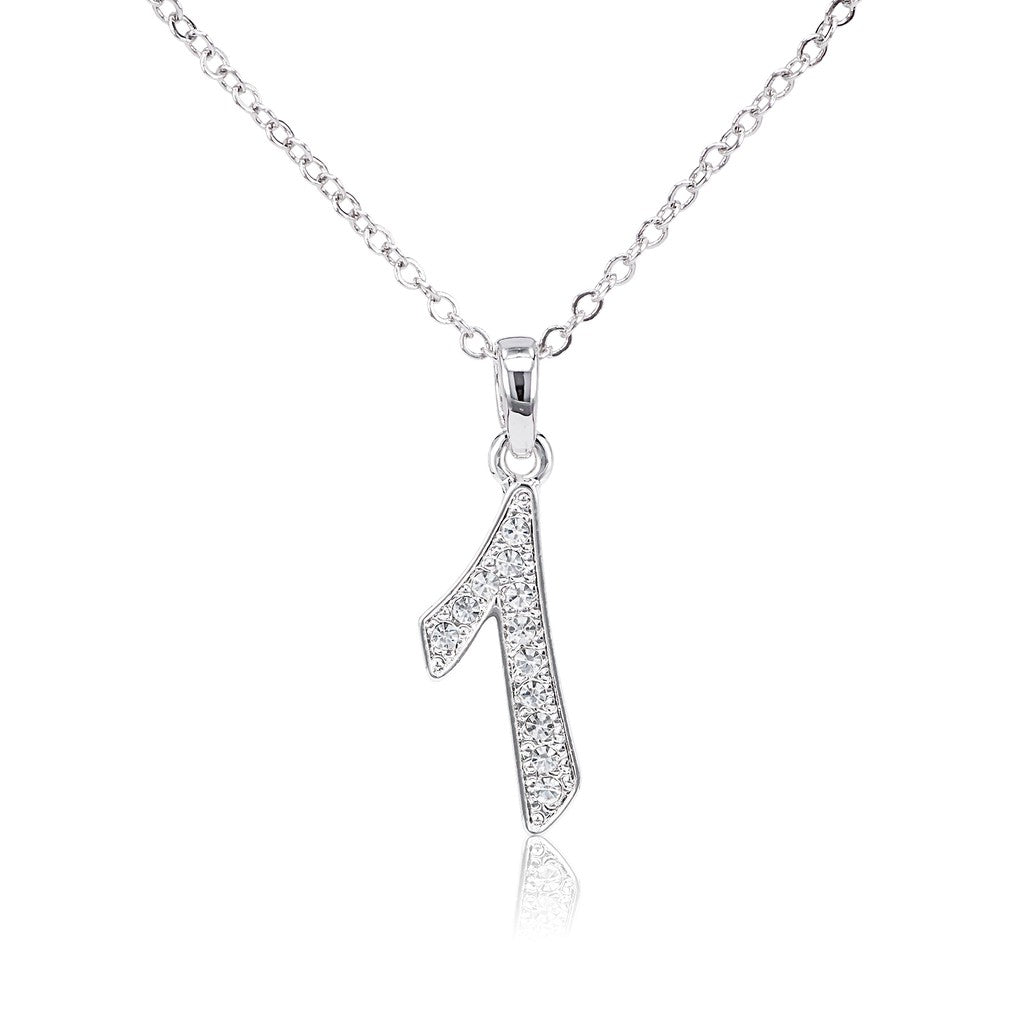 SO SEOUL Lucky Number Series - Austrian White Crystal Numerical Pendant Necklaces (1-9)