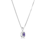 Load image into Gallery viewer, SO SEOUL Cushion-Cut Halo Pendant Necklace with Square Diamond Simulant Cubic Zirconia
