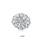 SO SEOUL Austrian Crystal Halo Brooch Pin with Oval Cut Design for Hijabs and Garments