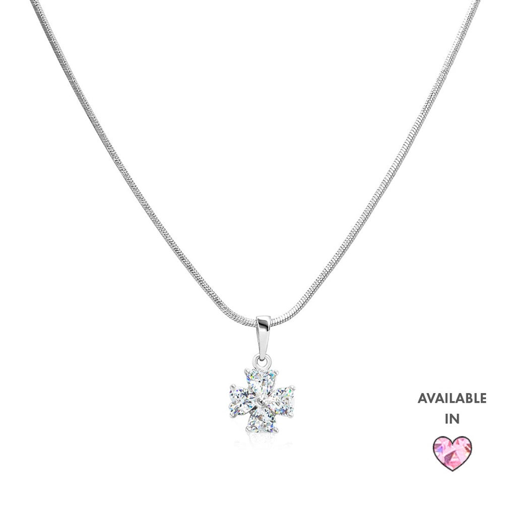 SO SEOUL 'Alette' Signature Snowflake Dual-Toned Cubic Zirconia Pendant Necklace