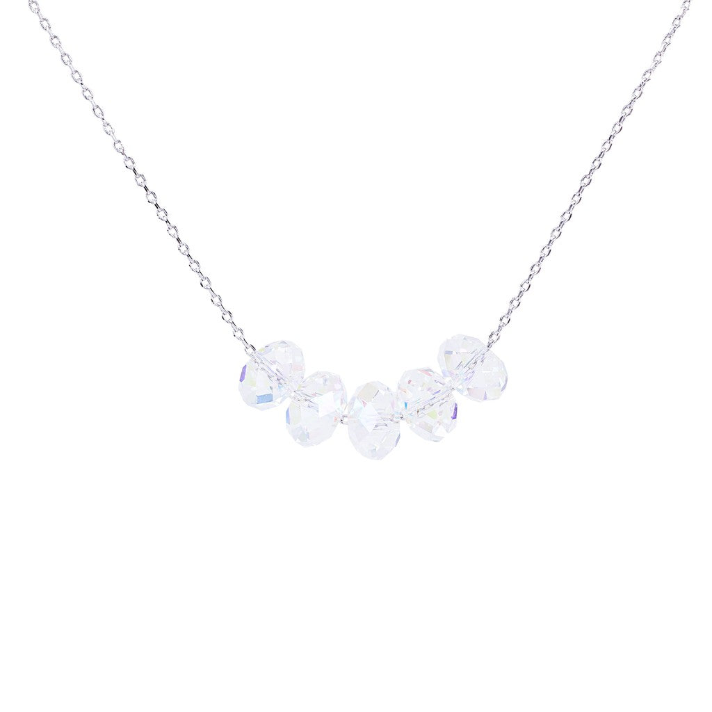 SO SEOUL Ghent Elegant Aurore Boreale Swarovski® Crystal Dangle Earrings and Necklace Set