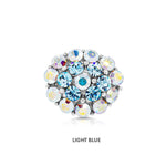 Load image into Gallery viewer, SO SEOUL Austrian Crystal Halo Brooch Pin with Oval Cut Design for Hijabs and Garments
