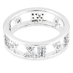 Load image into Gallery viewer, SO SEOUL Valeria Wide Band Ring Encrusted with Diamond Simulant Cubic Zirconia in Silver
