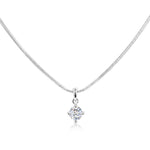 Load image into Gallery viewer, SO SEOUL Athena Solitaire Pendant Necklace with Round Brilliant Cut 0.5 - 2.0 CARAT Diamond Simulant Cubic Zirconia on a Sleek Chain
