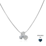 Load image into Gallery viewer, SO SEOUL Petal-Inspired White or Montana Blue Austrian Crystal Pendant Necklace
