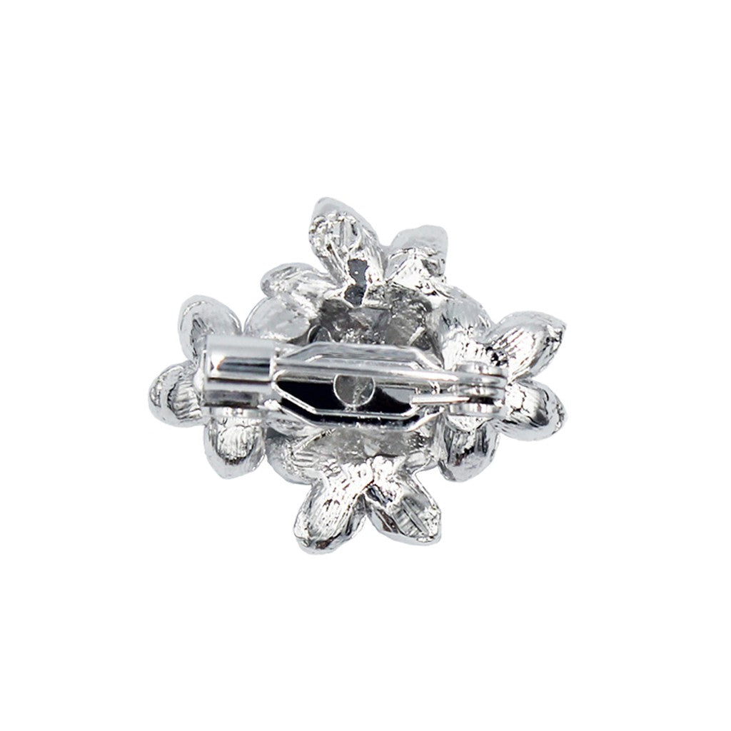 SO SEOUL Leilani Blossom Brooch with Aurore Boreale Austrian Crystals - Kerongsang Hijab Pin