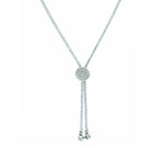 Load image into Gallery viewer, SO SEOUL Sequoia Circle - Diamond Simulant Cubic Zirconia Adjustable Lariat Necklace
