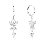 Load image into Gallery viewer, SO SEOUL Caria Dazzling Butterfly Diamond Simulant Zirconia Hoop or Clip-On Earrings
