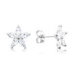 Load image into Gallery viewer, SO SEOUL Leilani Starflower Diamond Simulant Cubic Zirconia Stud Earrings and Pendant Necklace Set
