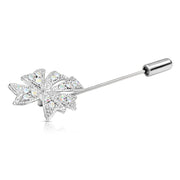 SO SEOUL Leilani Bow-Shaped Lapel Pin with Aurore Boreale Austrian Crystals