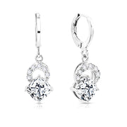 SO SEOUL Callista Twisted Infinite Diamond Simulant Hoop Earrings