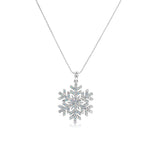 Load image into Gallery viewer, SO SEOUL &#39;Let it Snow&#39; Oversized Snowflake Pendant with Aurore Boreale Austrian Crystals
