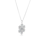 Load image into Gallery viewer, SO SEOUL &#39;Let it Snow&#39; Oversized Snowflake Pendant with Aurore Boreale Austrian Crystals
