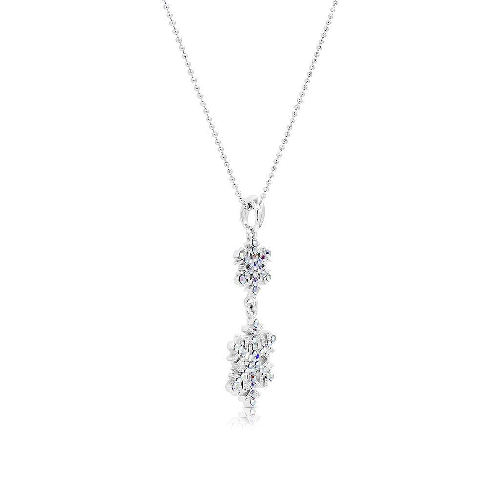 SO SEOUL 'Let it Snow' Aurore Boreale Crystal Snowflake Pendant Necklace