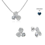 Load image into Gallery viewer, SO SEOUL Glimmering Petal Austrian Crystal Stud Earrings and Pendant Chain Necklace Gift Set
