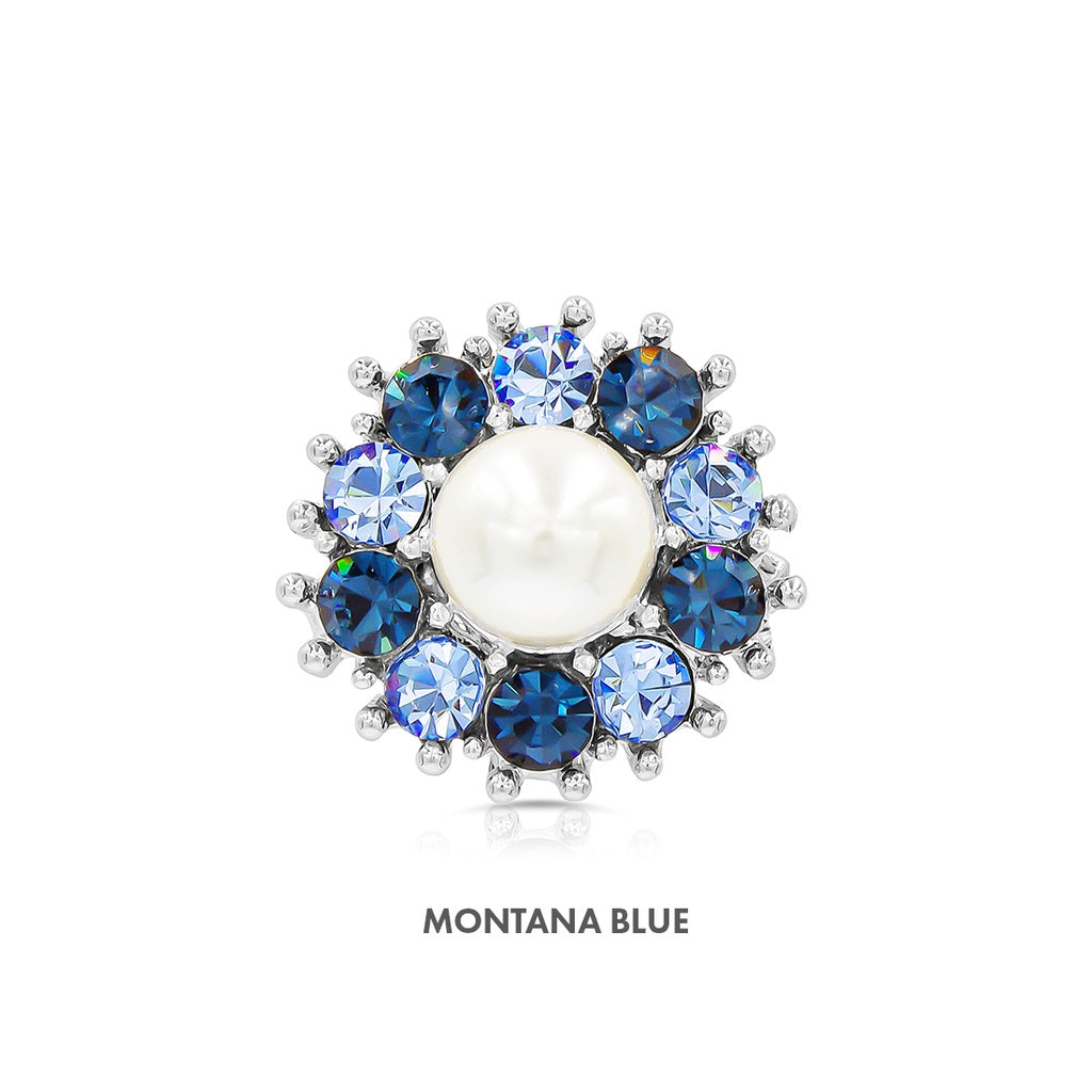 SO SEOUL Signature Pearl - Austrian Crystal Mini Brooch & Hijab Pin in Assorted Colors