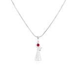 Load image into Gallery viewer, SO SEOUL &#39;Let it Snow&#39; Star-Topped Christmas Tree Crystal Pendant Necklace
