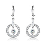 Load image into Gallery viewer, SO SEOUL Halo Open Circle Simulated Diamond Cubic Zirconia Hoop or Clip-On Earrings
