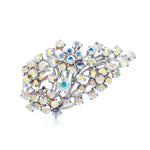 Load image into Gallery viewer, SO SEOUL Leilani Oversized Crystal Leaf Brooch with Aurore Boreale Austrian Crystals
